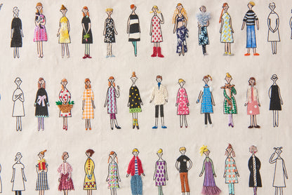 100 Ladies brodérstoff med trykk