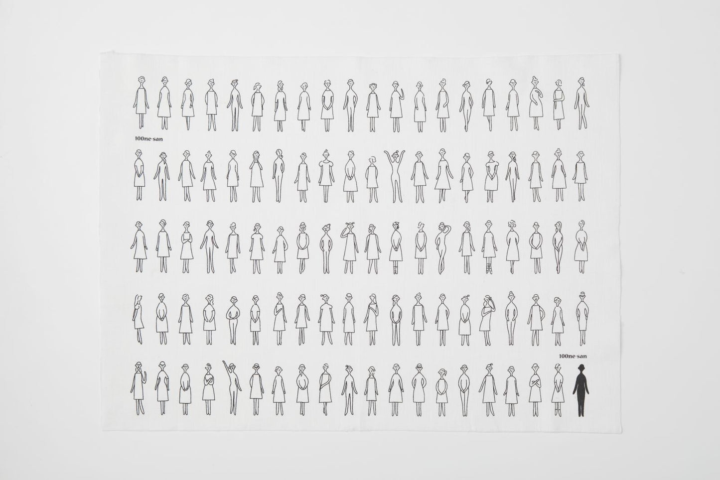 100 Ladies brodérstoff med trykk