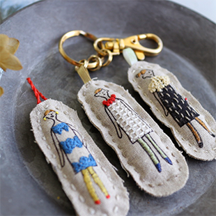 100 Ladies charms (m. broderitråd/fyll)