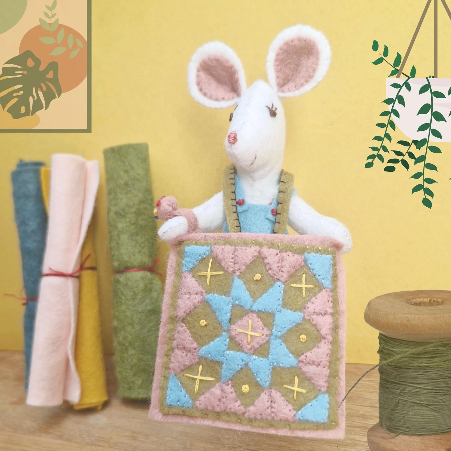 Corinne Lapierre - Frøken mus lager en quilt