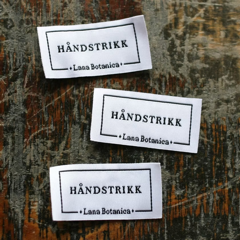 Merkelapper "Håndstrikk" 3 stk