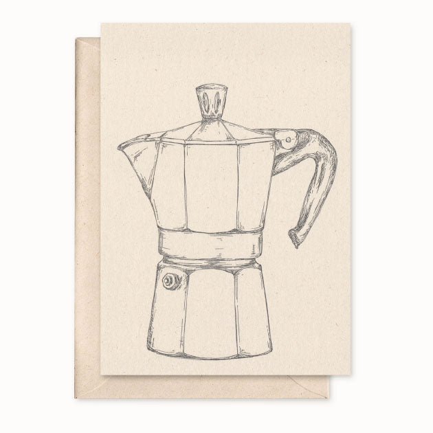 Kort med konvolutt: Espressokanne