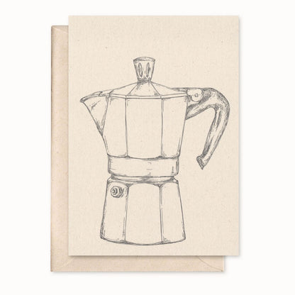 Kort med konvolutt: Espressokanne