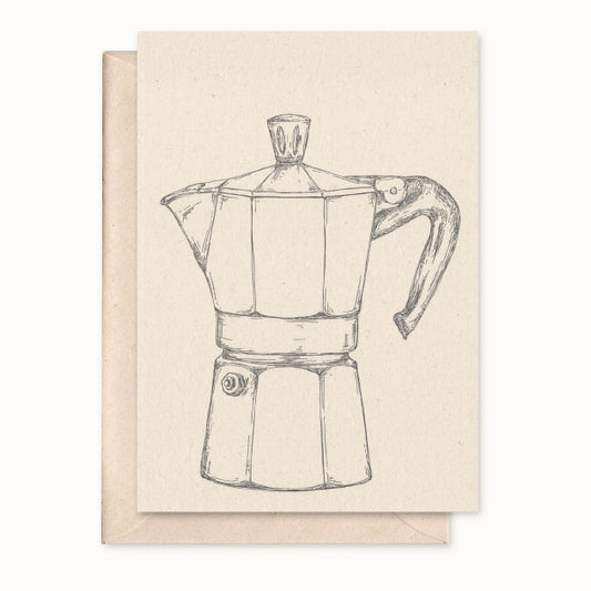 Kort med konvolutt: Espressokanne