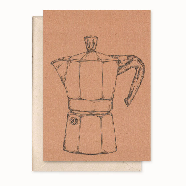 Kort med konvolutt: Espressokanne