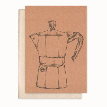 Kort med konvolutt: Espressokanne