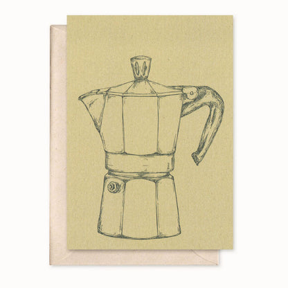 Kort med konvolutt: Espressokanne