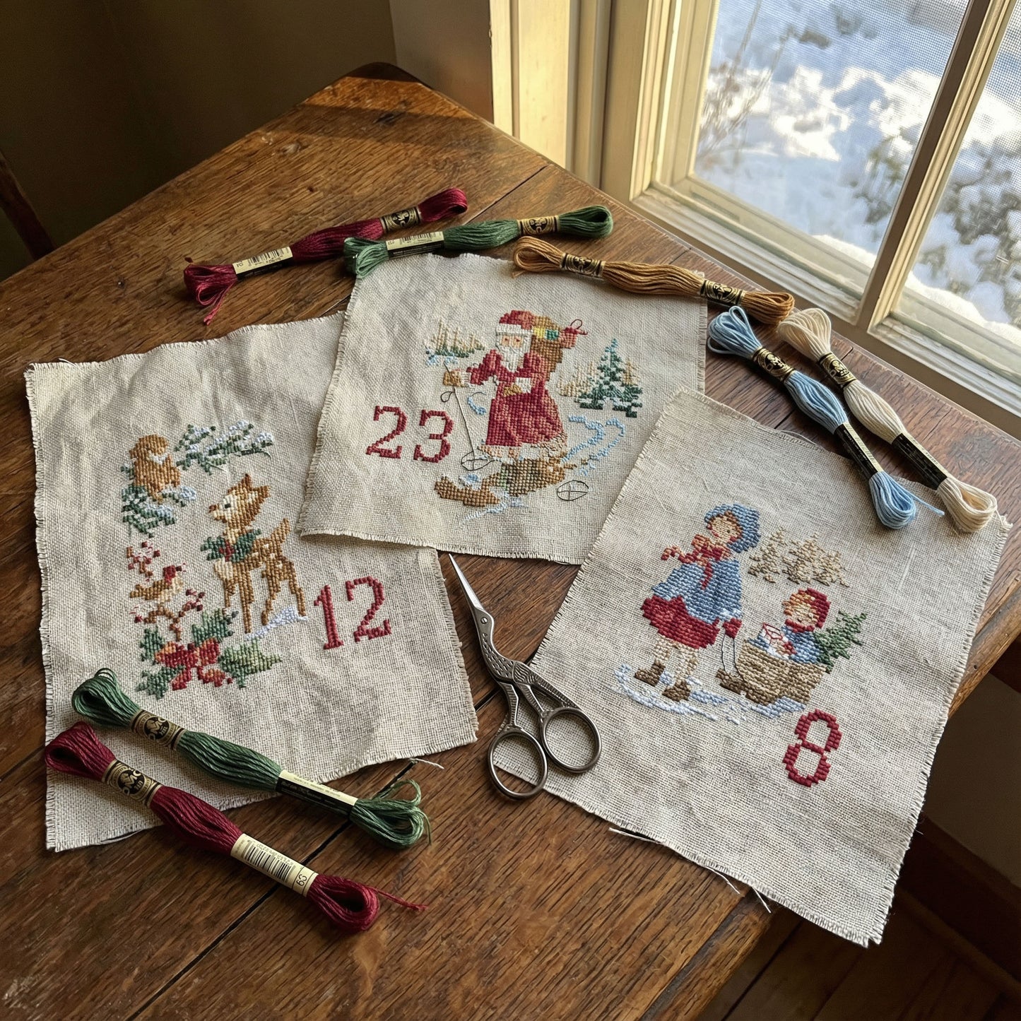 Le Calendrier de l’Avent No 1 (adventskalender) broderimønster