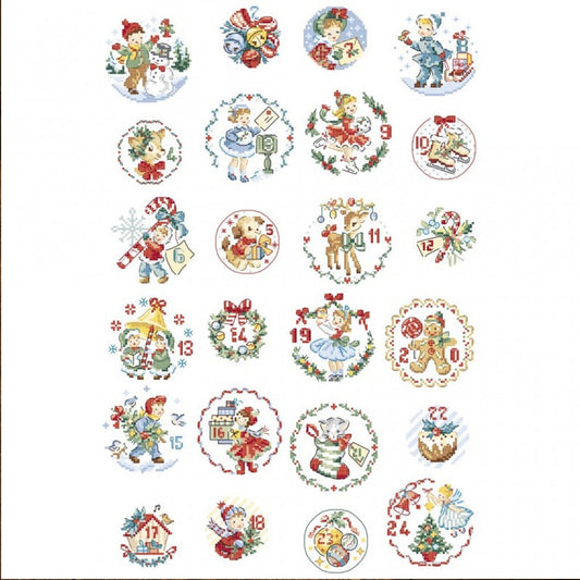 Le Calendrier de l’Avent No 2 (adventskalender) broderimønster