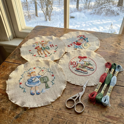 Le Calendrier de l’Avent No 2 (adventskalender) broderimønster