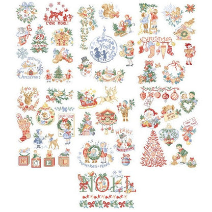 Histoire de Noël No 1 (julemotiver) broderimønster