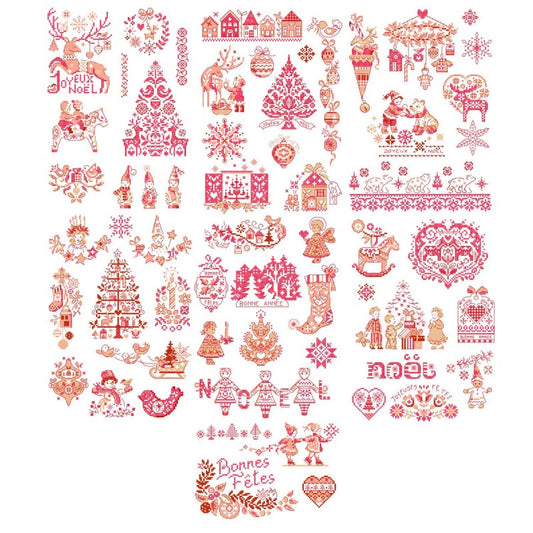 Histoire de Noël No 2 (julemotiver) broderimønster