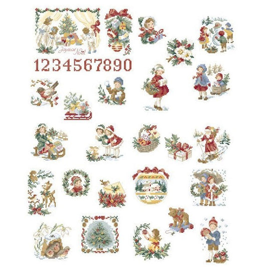 Le Calendrier de l’Avent No 1 (adventskalender) broderimønster
