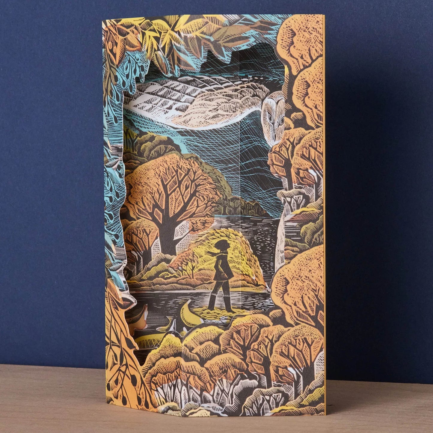 October Owl (3D-kort m. konvolutt)