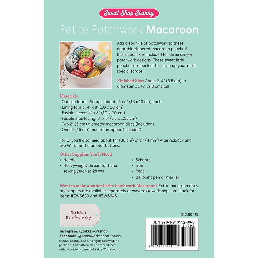 Zakka Workshop: Petit Patchwork Macaroon Kit