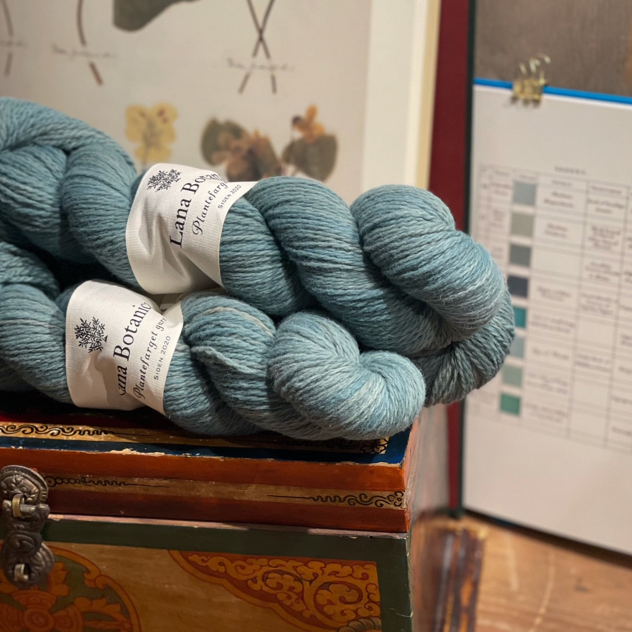 Plantefarget garn: Corriedale 50 g