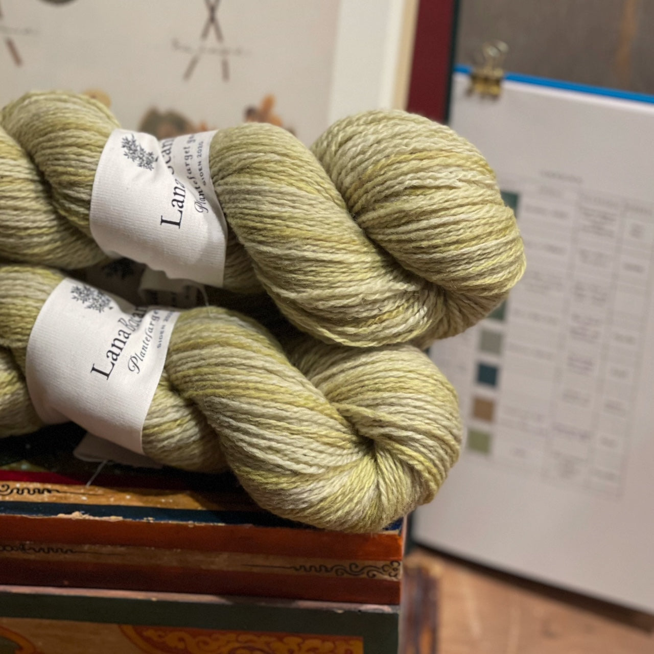 Plantefarget garn: Corriedale 50 g