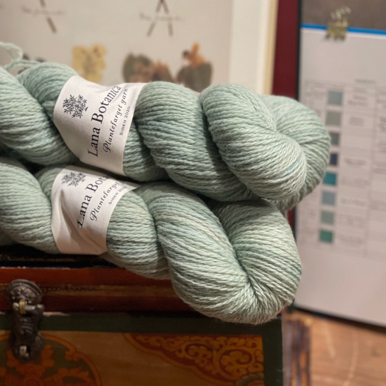 Plantefarget garn: Corriedale 50 g