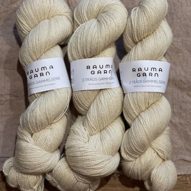 Rauma 2-tråds gammelserie ufarget (100 g)