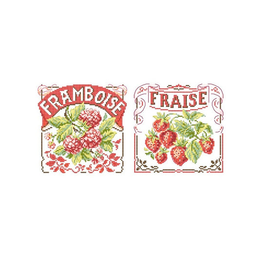 Les Fruits Rouges (røde frukter) broderimønster