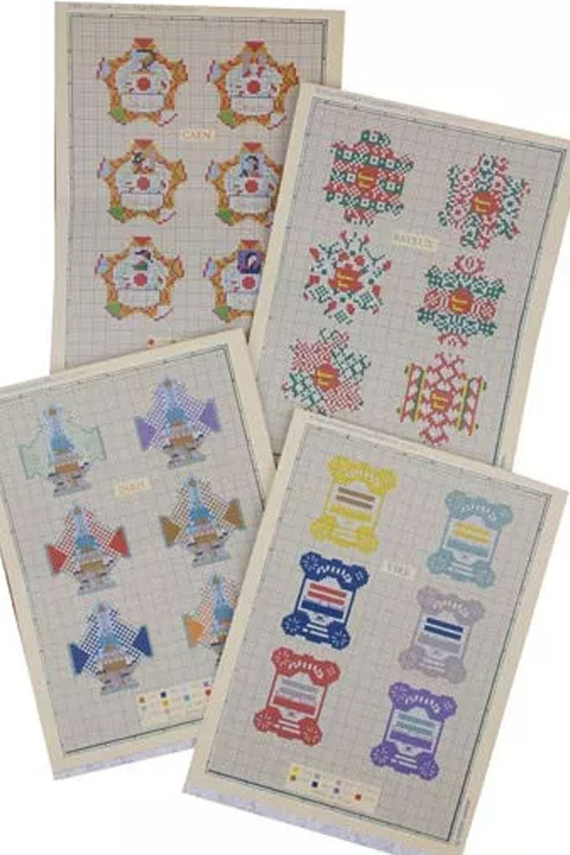 Maison Sajou broderimønstre rød serie