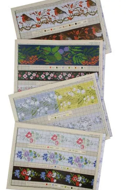 Maison Sajou broderimønstre rød serie