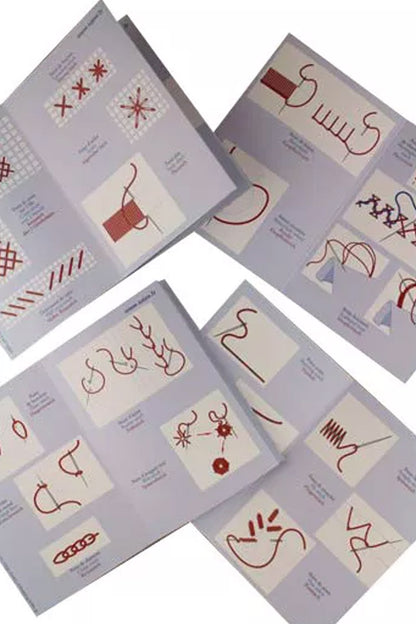 Maison Sajou broderimønstre rød serie