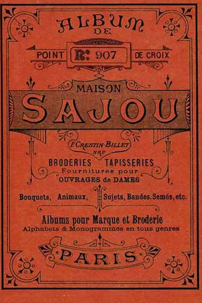 Maison Sajou broderimønstre rød serie