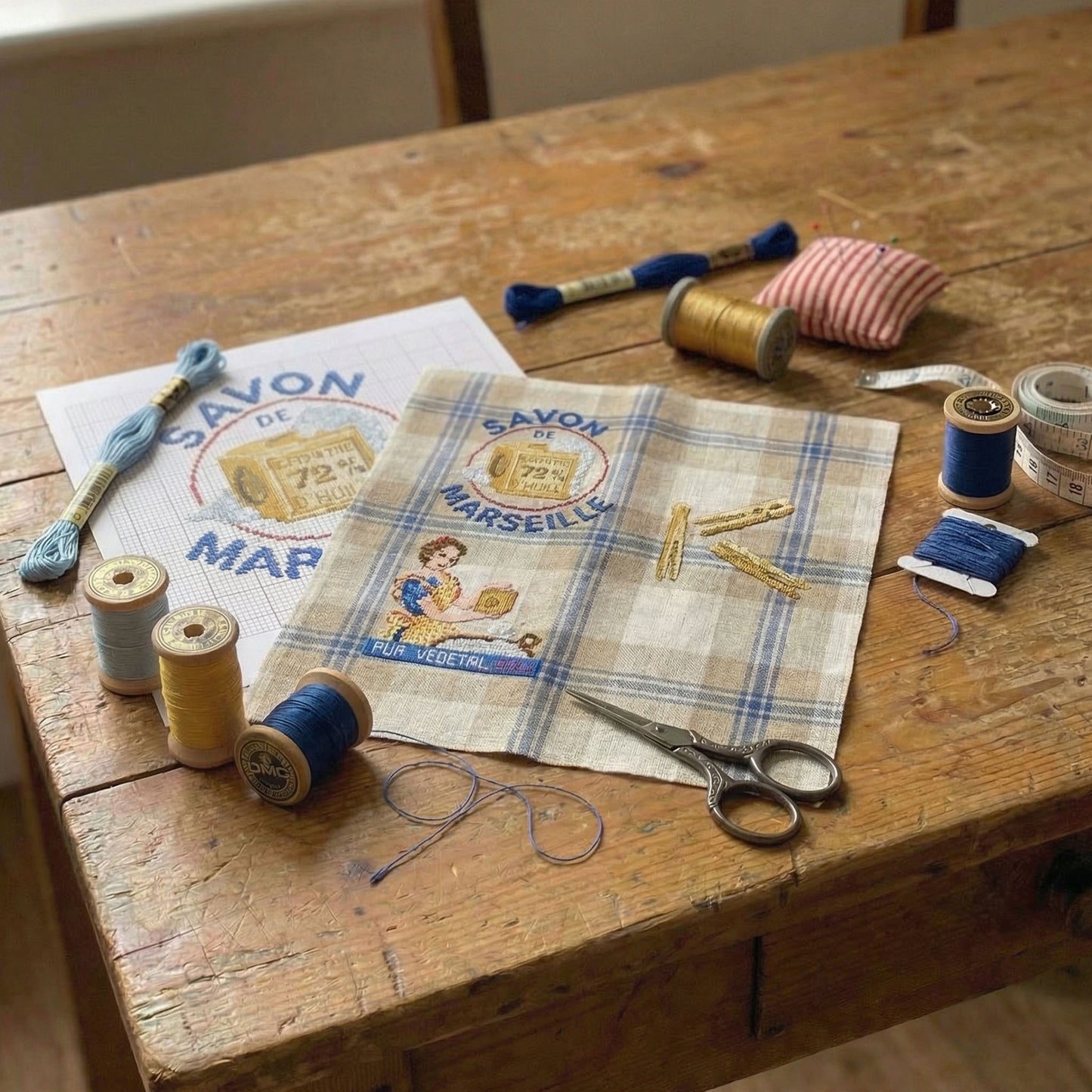Savon de Marseilles (vasketema) broderimønster