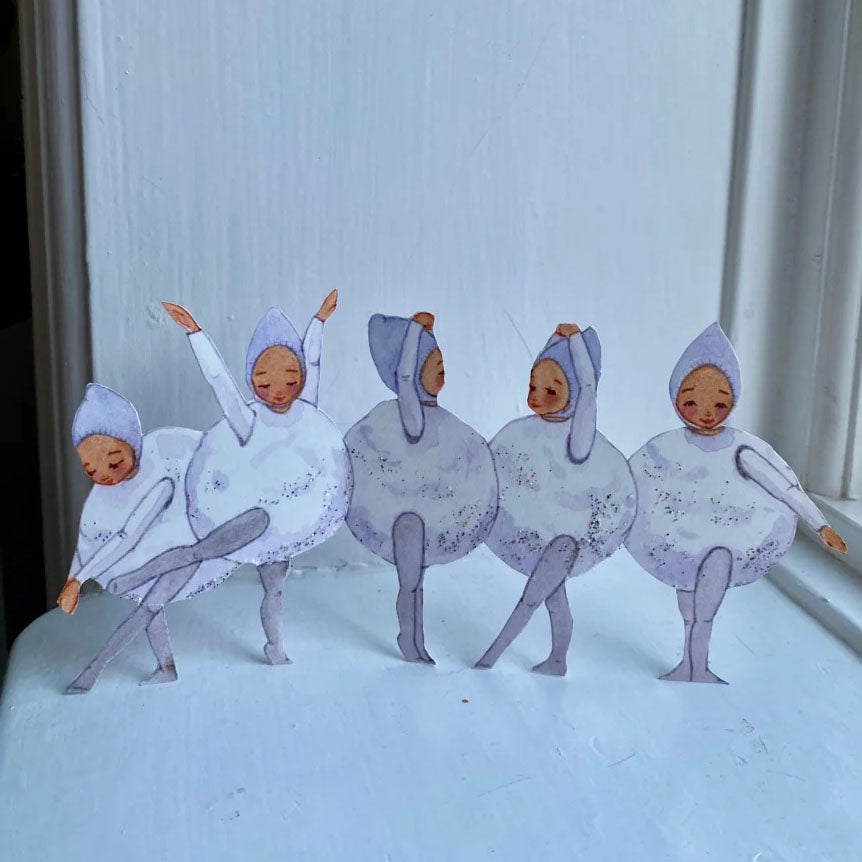 Snøballbarn på rekke