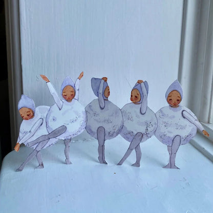 Snøballbarn på rekke