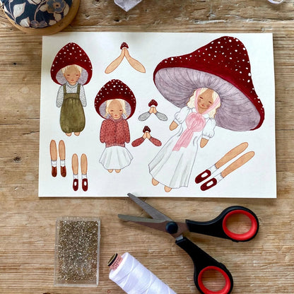 Soppfamilie (hengende, rød)