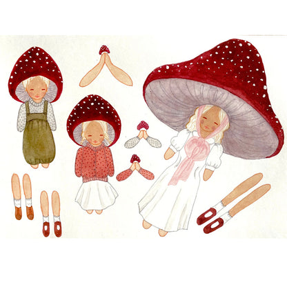 Soppfamilie (hengende, rød)