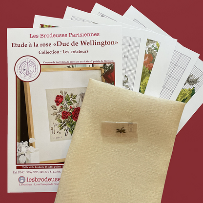 Rose "Duc de Wellington" Study (rose) broderikit