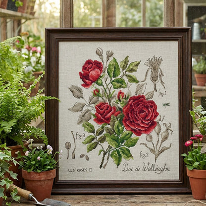 Rose "Duc de Wellington" Study (rose) broderikit