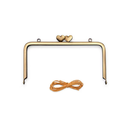 Zakka Workshop: Heart Purse Clasp Antique Gold (#ZW6233)