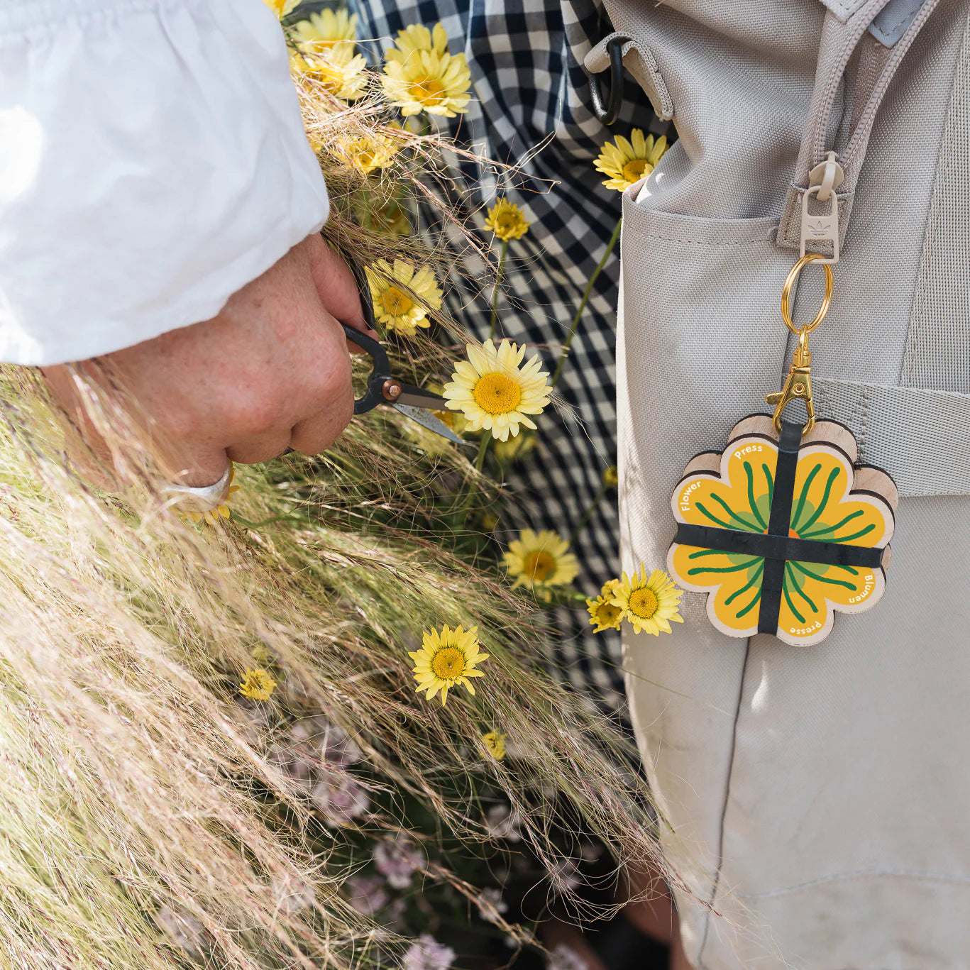 Blomsterpresse Nøkkelring