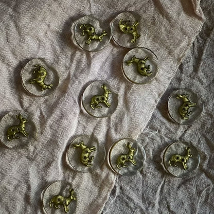 Transparent knapp med hare
