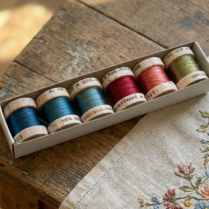 Soie Perlée broderitråd 100% silke sett