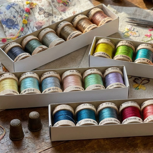 Soie Perlée broderitråd 100% silke sett